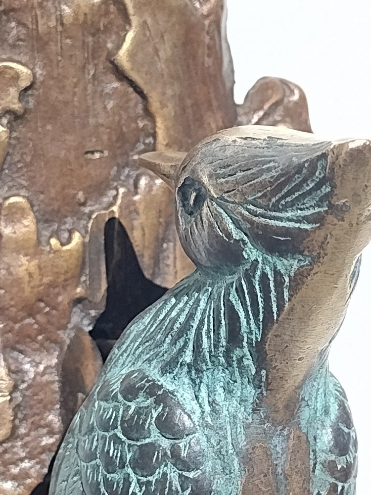 🚪✊VINTAGE SOLID BRASS bird DOOR KNOCKER PULL CHAIN sparrow WOODPECKER bell ring