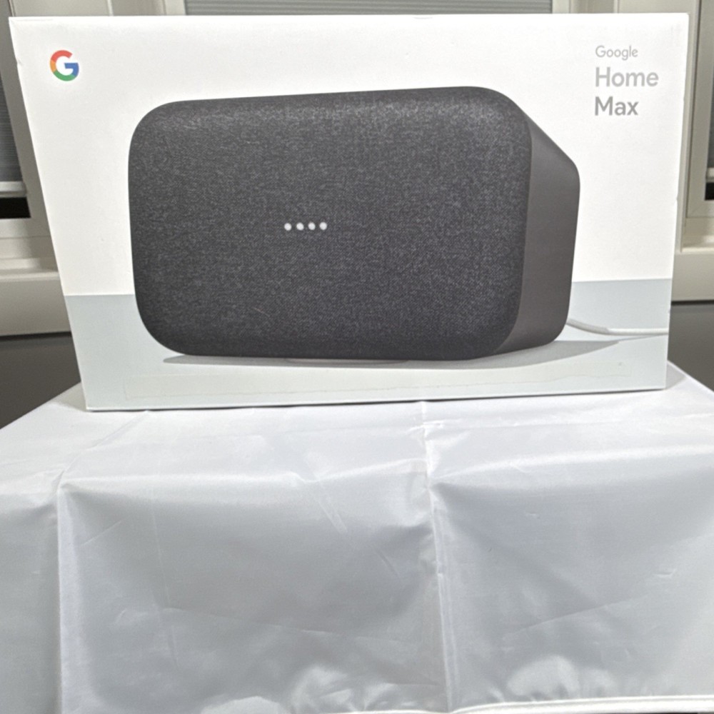 Google Home Max Charcoal Smart Speaker Google Assistant Bluetooth Wi-Fi
