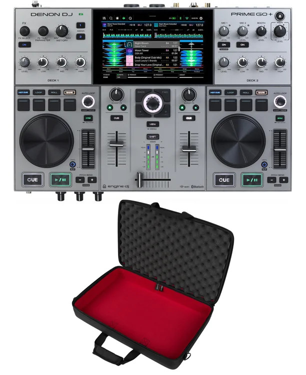 Denon DJ Prime GO+ Portable 2-deck Standalone DJ System with Soft Case