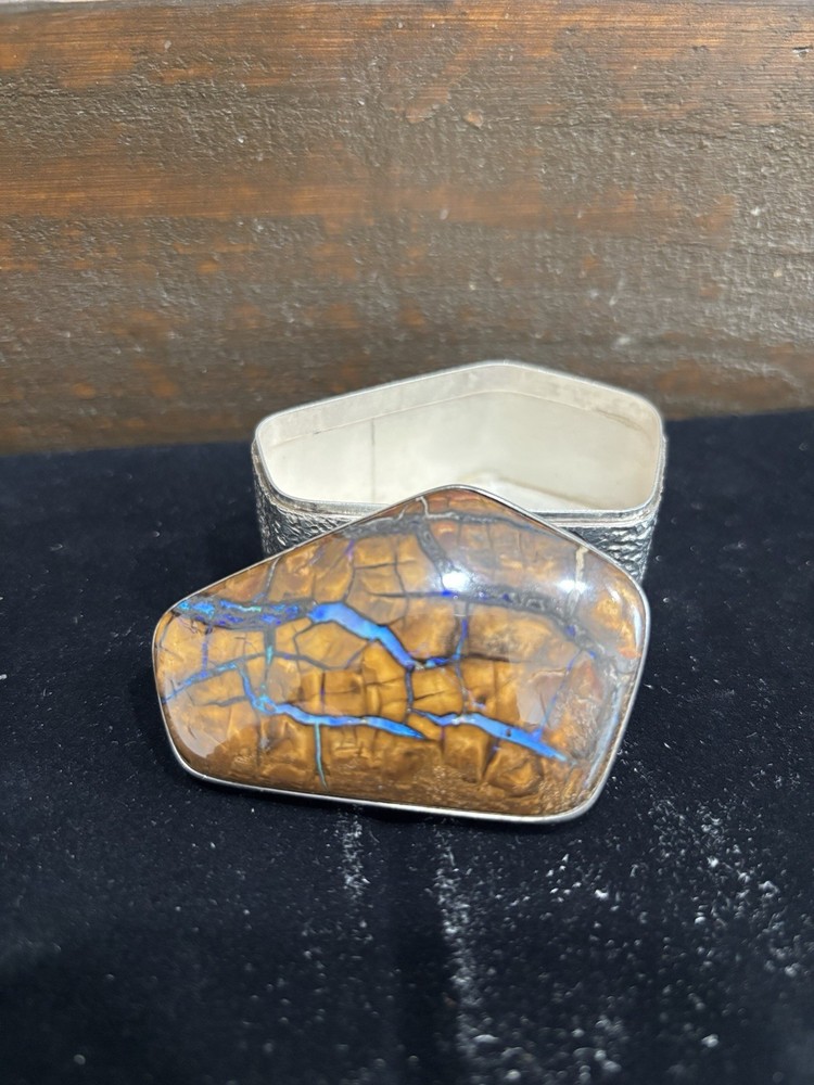 Handmade Sterling Silver Yowah Boulder Opal Box