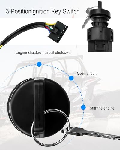 ULZOZN Ignition Key Switch Fit for Polaris