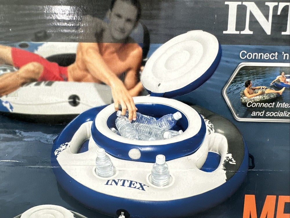 NEW Intex Mega Chill Inflatable Floating Cooler 35" Diameter Sealed Connect Flow
