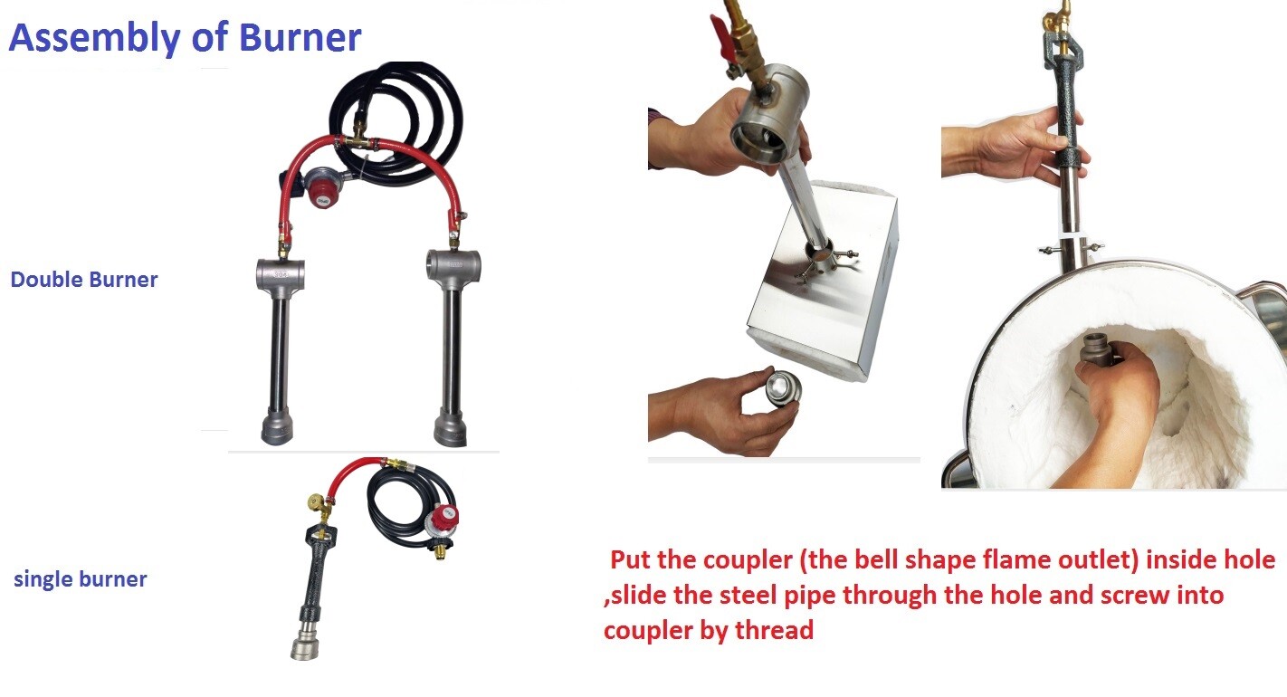 16 KG Gas Metal Melting Furnace Kit Foundry Copper Crucible Tongs Gas Forge