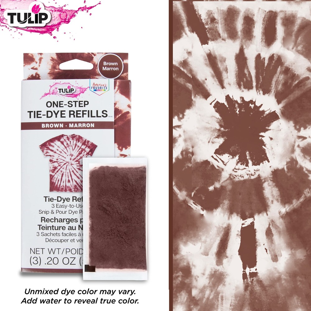 One-Step Tie-Dye Kit Dye Refill Packs Brown