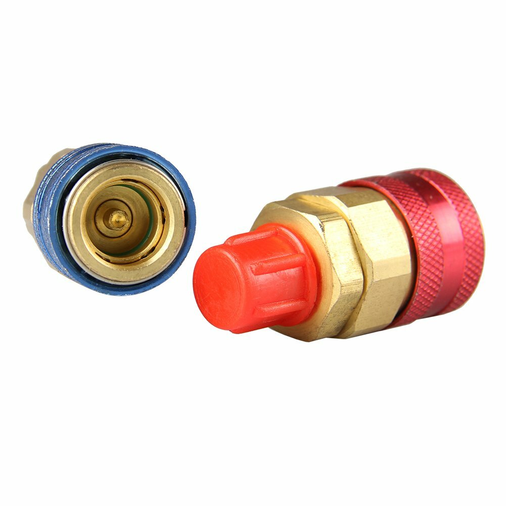Auto A/C Manifold Air Condition Quick Connector Coupler High Low Adapters Kit