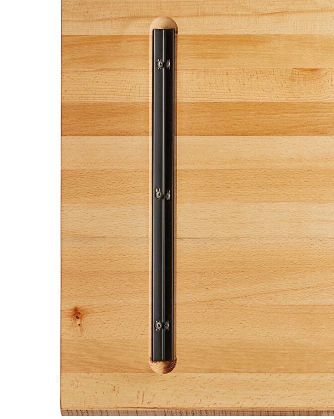 24" x 30" Rectangular Solid Wood Live Edge Restaurant Table Top in White Wood