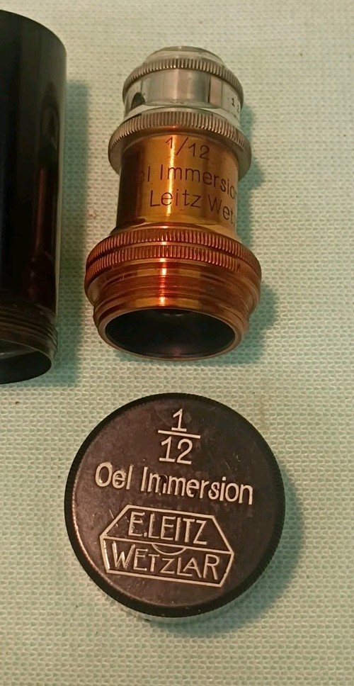 Vtg 1925 Ernst Leitz Wetzlar Microscope both Binocular & Single & Case & Optics