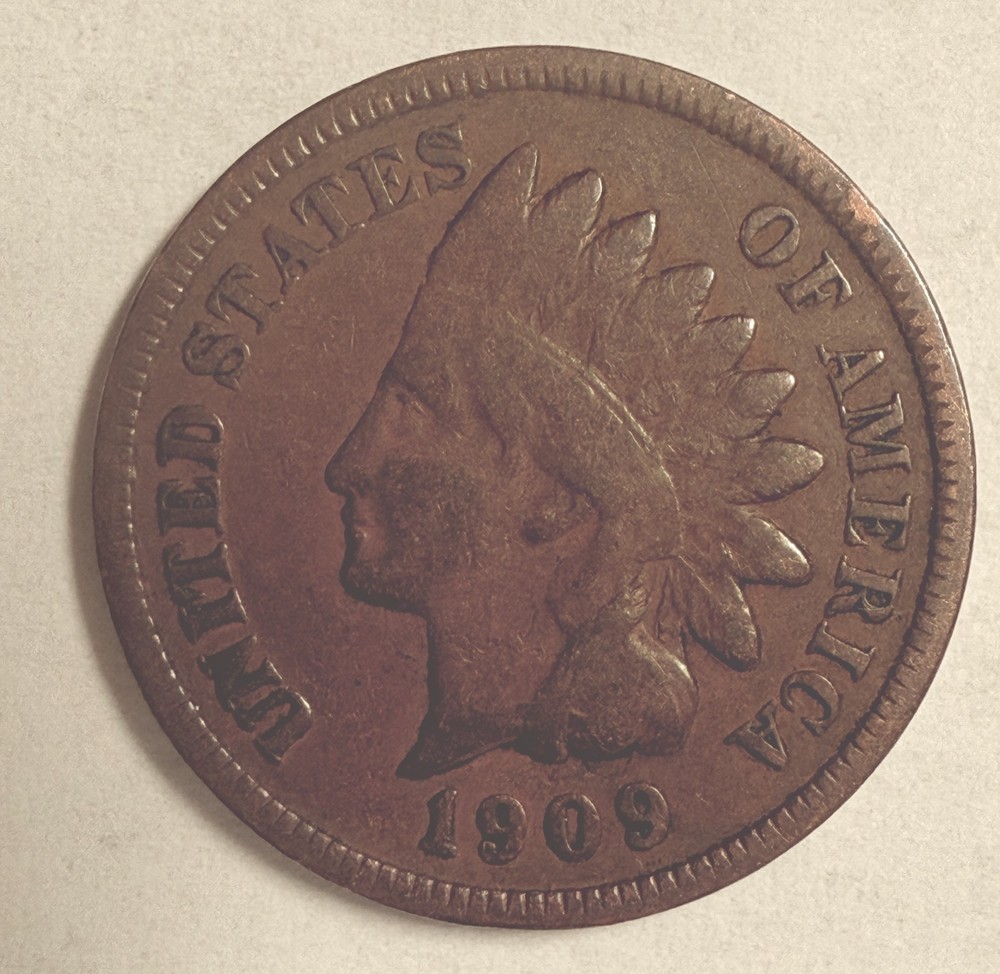1909 Indian Head Penny Small Cent - Clear Date