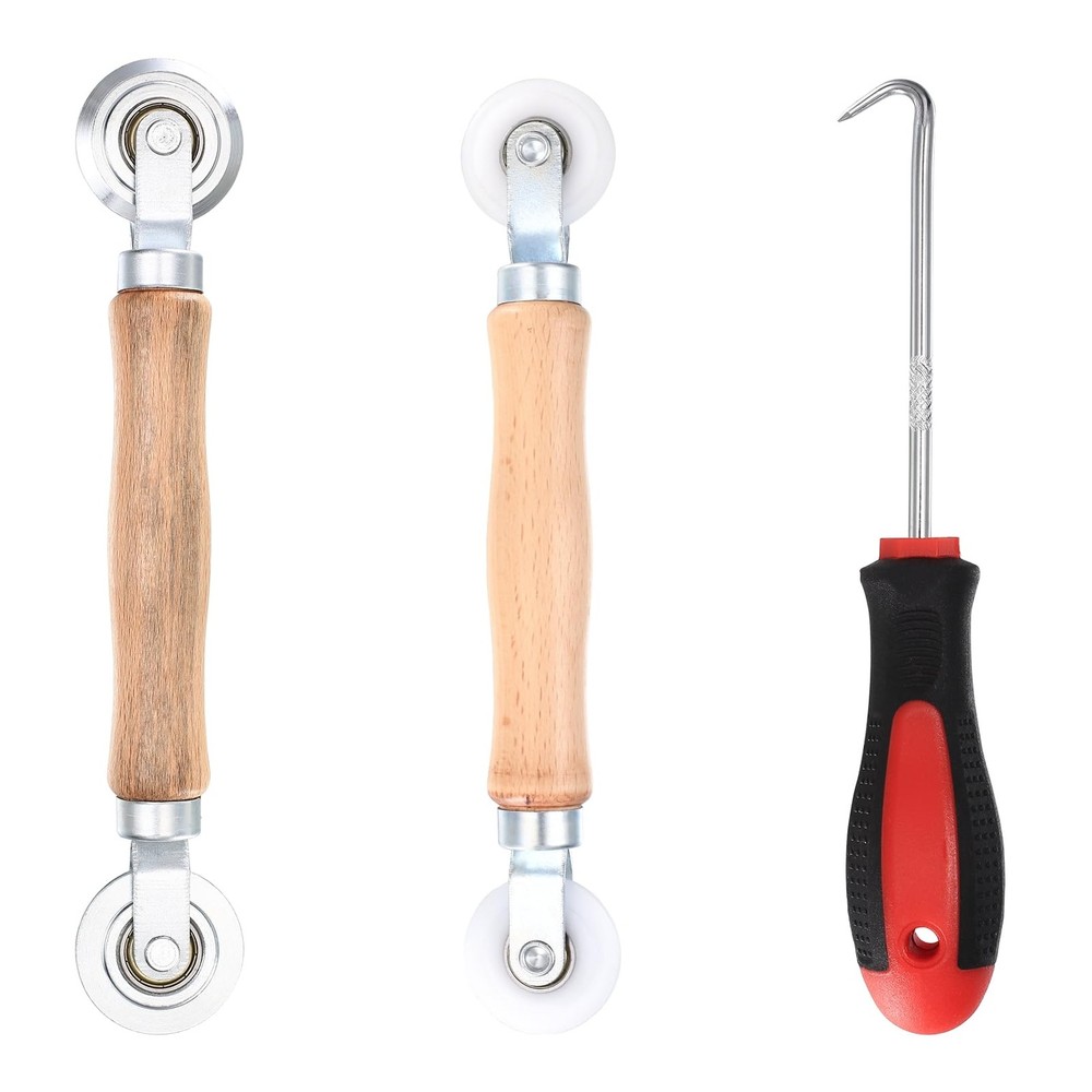 Screen Repair Tool Set, 3 Pcs Window Rolling Tool, Metal/Nylon Window...