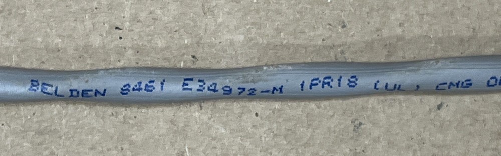 Belden 8461 18/2c NON-Shielded Twisted Pair Multipurpose Cable CMG/CL3 E34972-M
