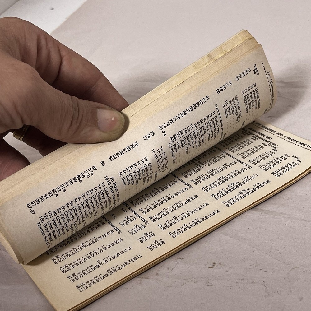 Vintage Mid 1976 Price List For Stamps Of The United States Collectors Book