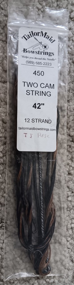 New Tailormaid Bowstring Two Cam String 42" Length 12 Strand!