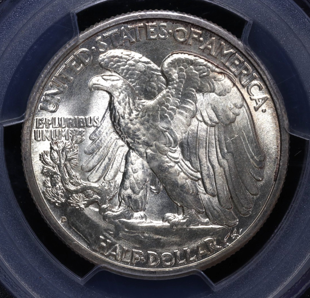 1945-D Liberty Walking Half Dollar 50C PCGS MS65