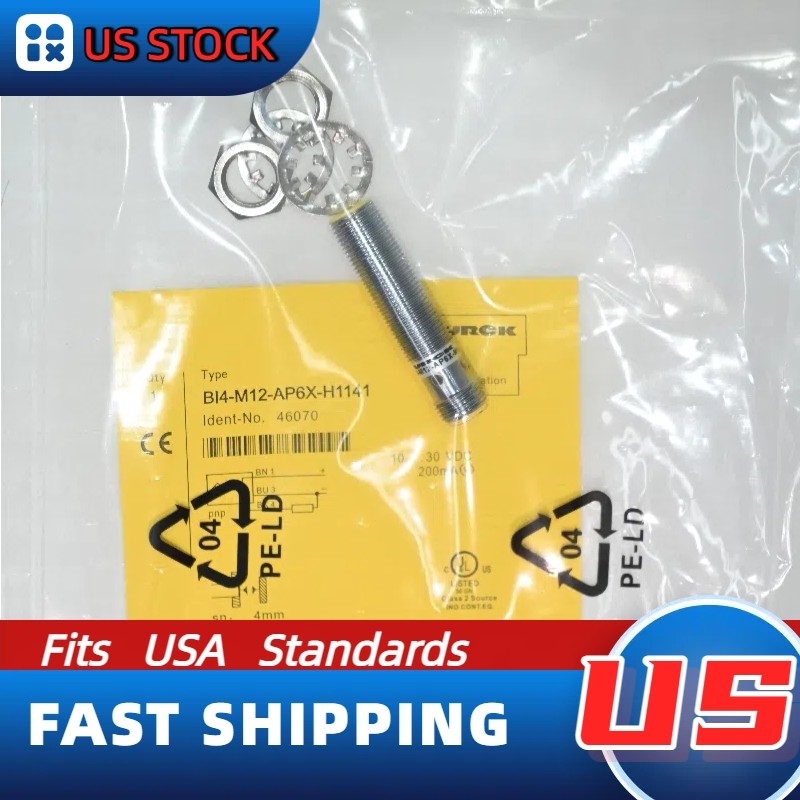 New Turck BI4-M12-AP6X-H1141 Metal Prox Switch IP67 NPN US Stock Fast Ship