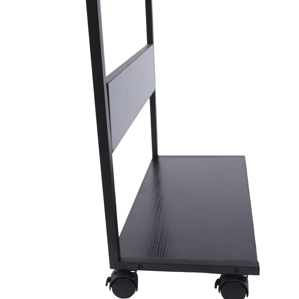 2-Tier Computer Tower Stand C-Shaped Mobile PC Tower Stand Desktop Printer Shelf