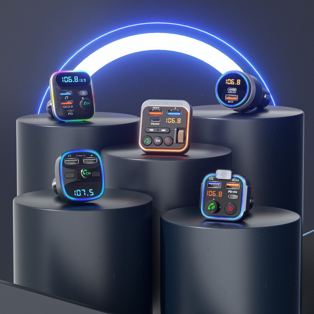 LENCENT Bluetooth Car Adapter FM Transmitter USB AUX Radio MP3 Music Player