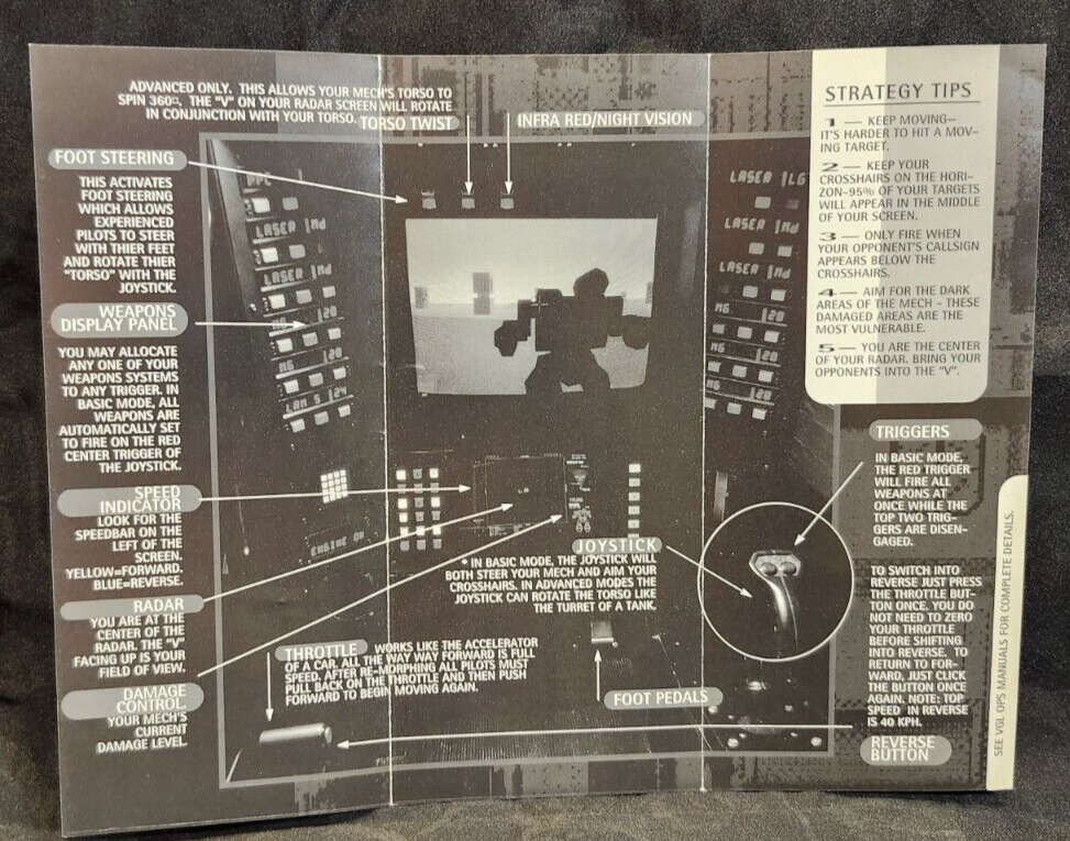BattleTech Basic Operations Primer Tri-fold Pamphlet Flier Brochure