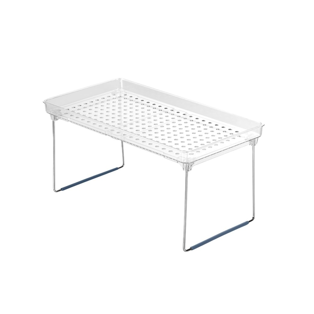 madesmart Stacking Shelf, Large, Vertical Storage with Airflow Regular, Blue