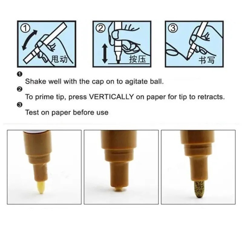 Liquid Chrome Mirror Marker Pens Waterproof Diy Paint Pen Craftwork Pen