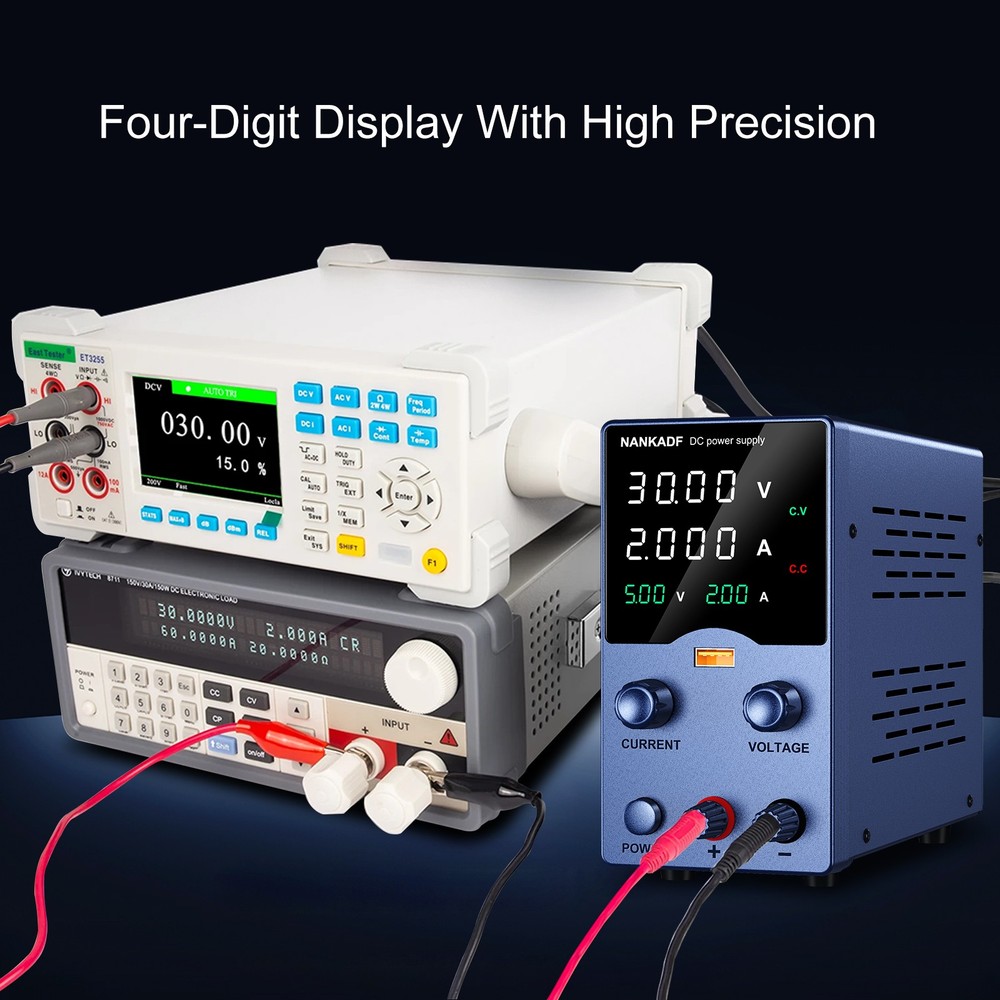 DC Adjustable 0-32V 0-10A Lab Power Supply Variable Programmable Bench Sources