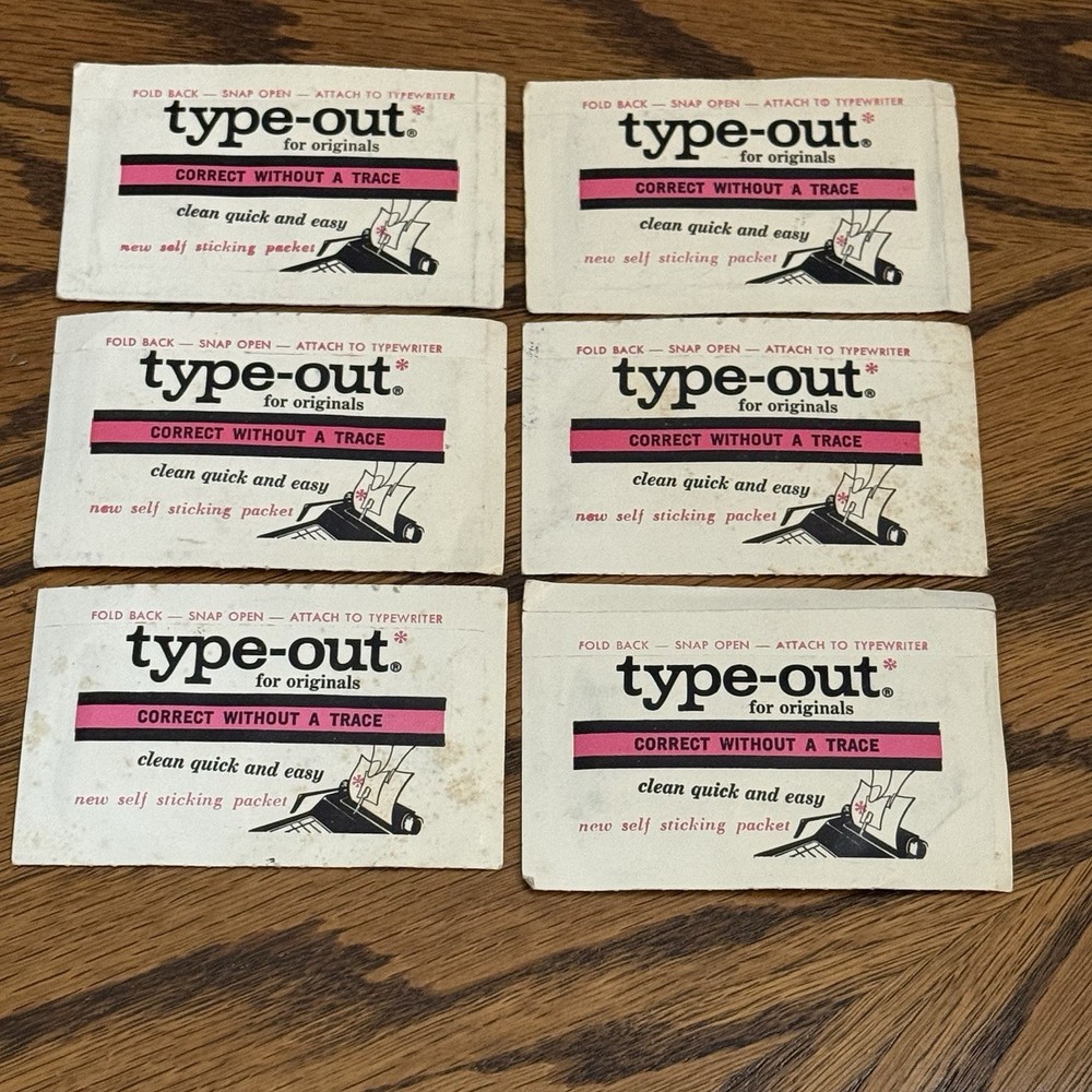 Vintage Correction Paper Type-Out Tabs Typewriter Universal 72 Sheets Total