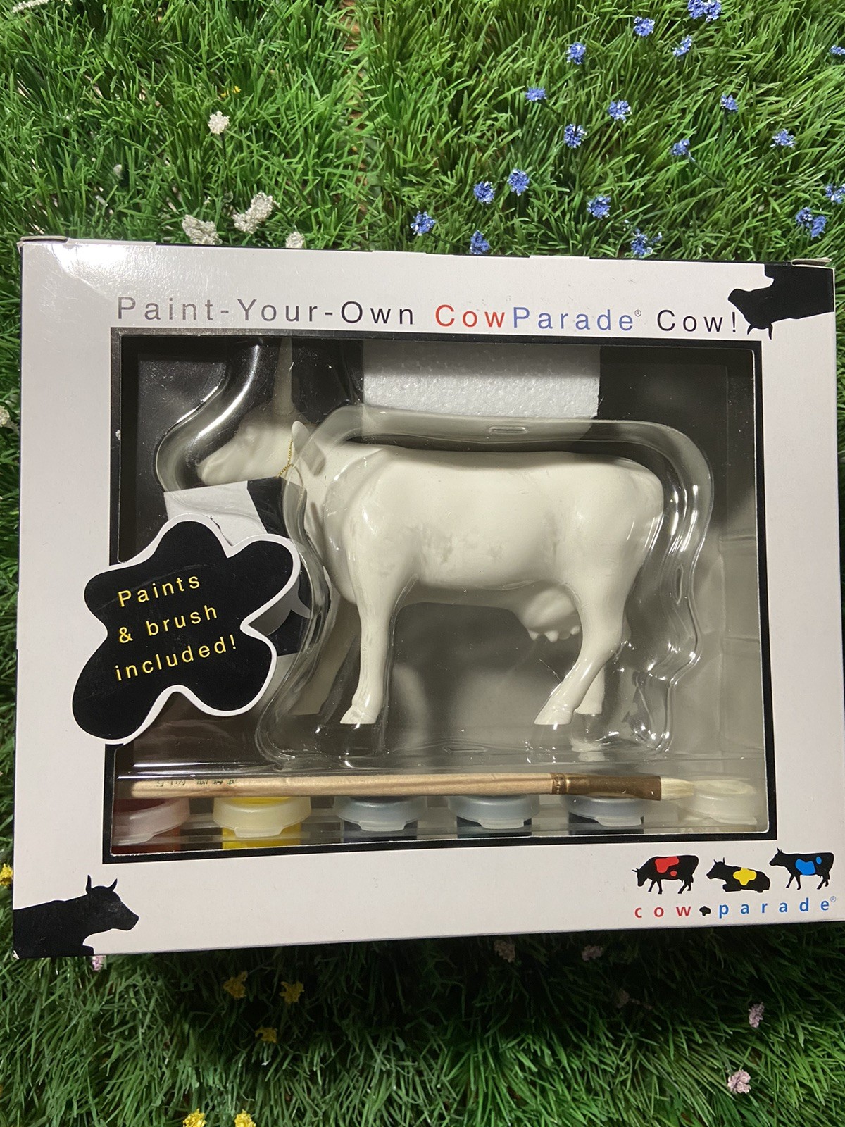 Cow Parade Paint-Your-Own Cow 2003 Complete w/ Box & Tag Item #7257