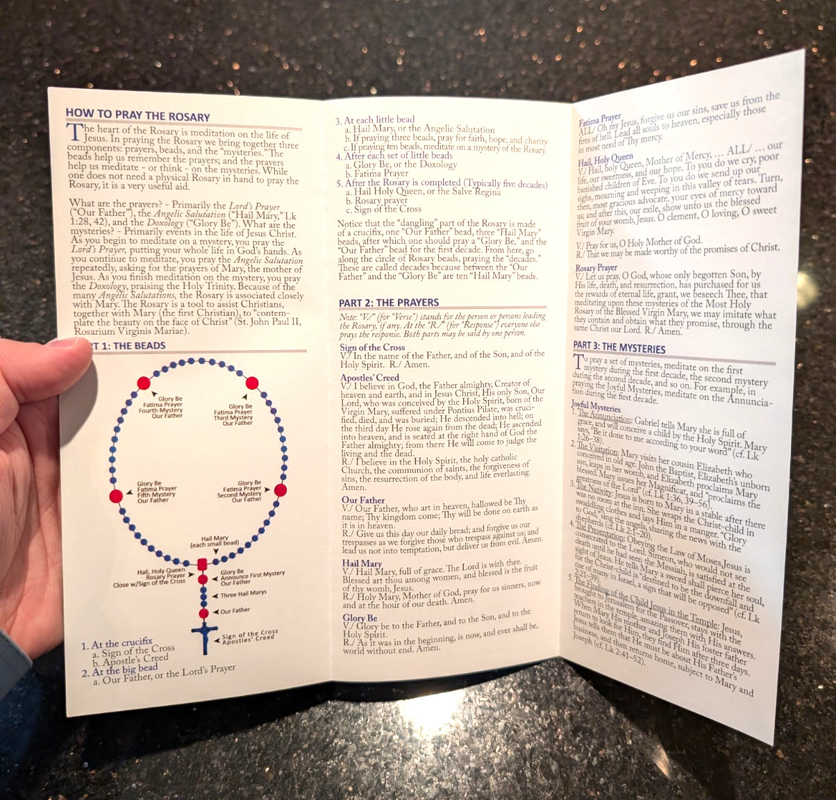 How to Pray the Rosary Catholic Pamphlet