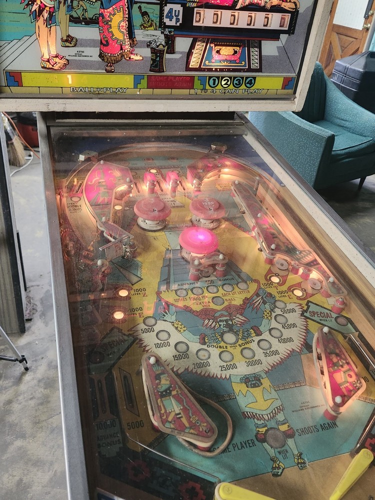 Williams Aztec Pinball Machine 1976