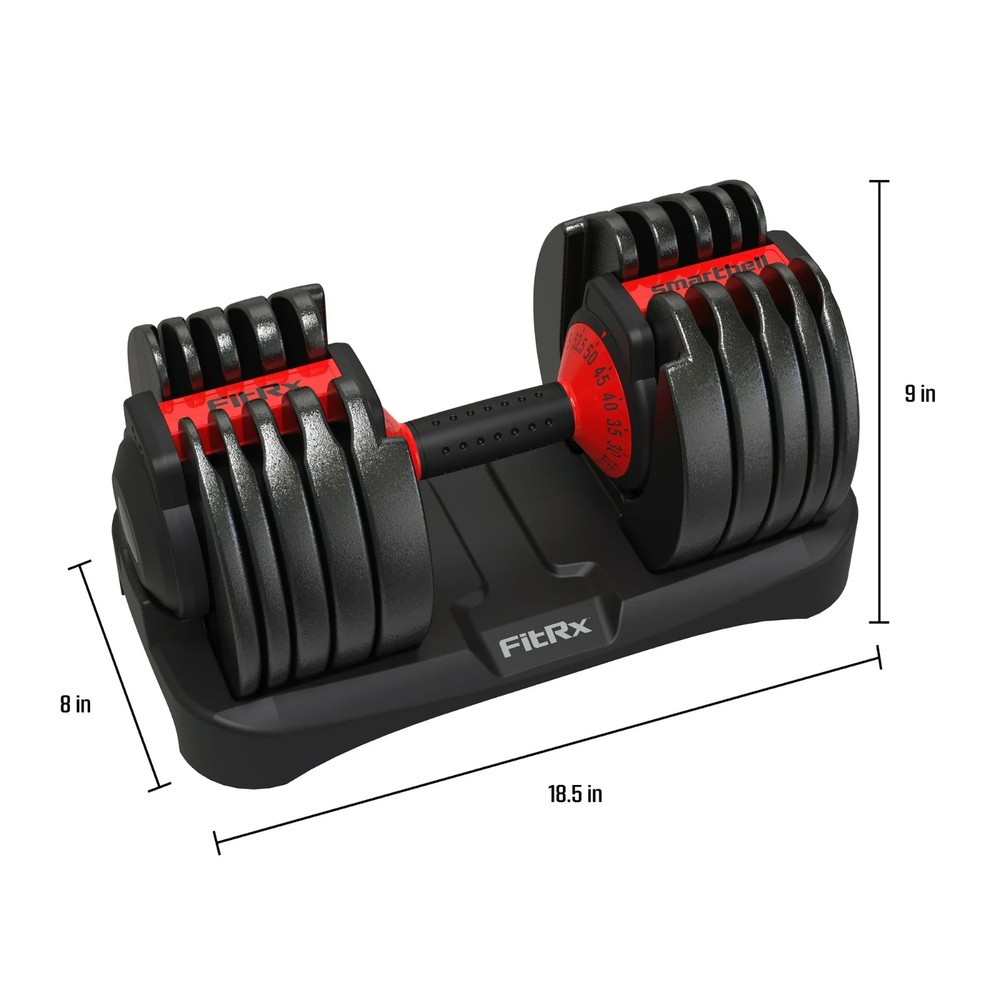 FitRx SmartBell Adjustable Dumbbell, 5-52.5 lbs