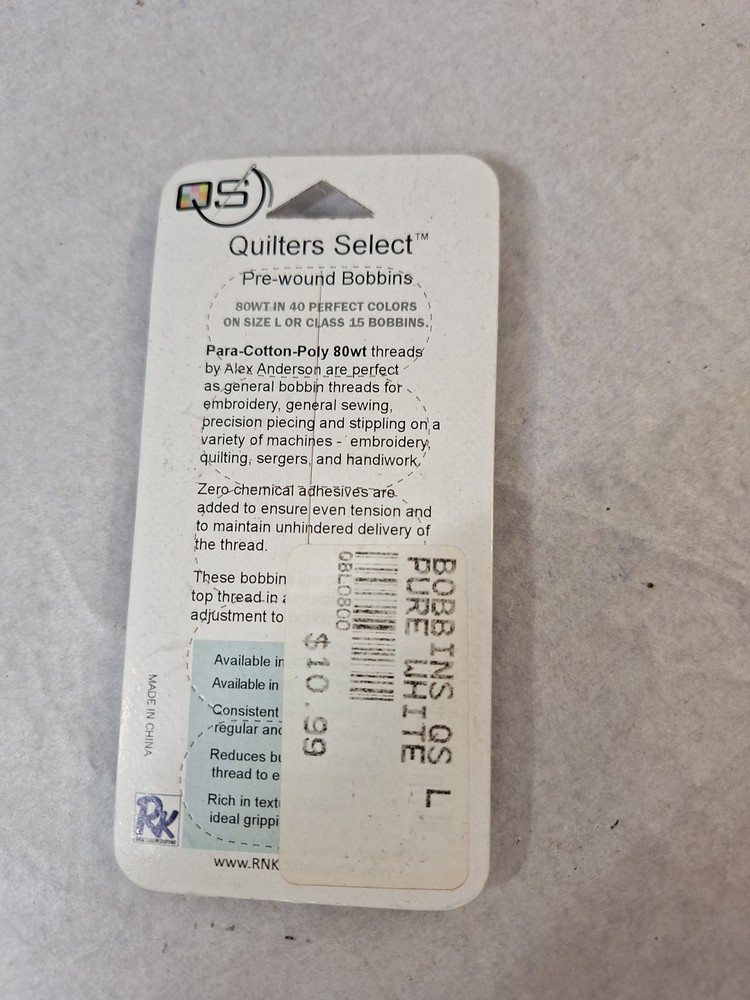 quilters select pre wound bobbing