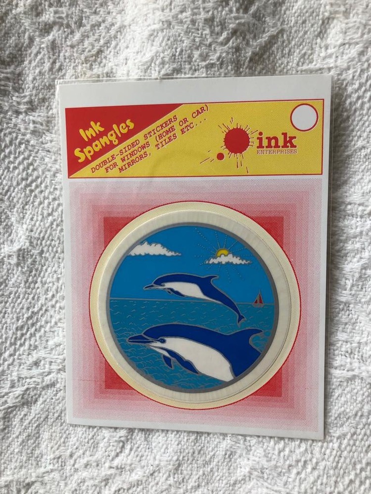 Three Dolphin Ink Spangles Window Sticker Ink Enterprises New Unopened