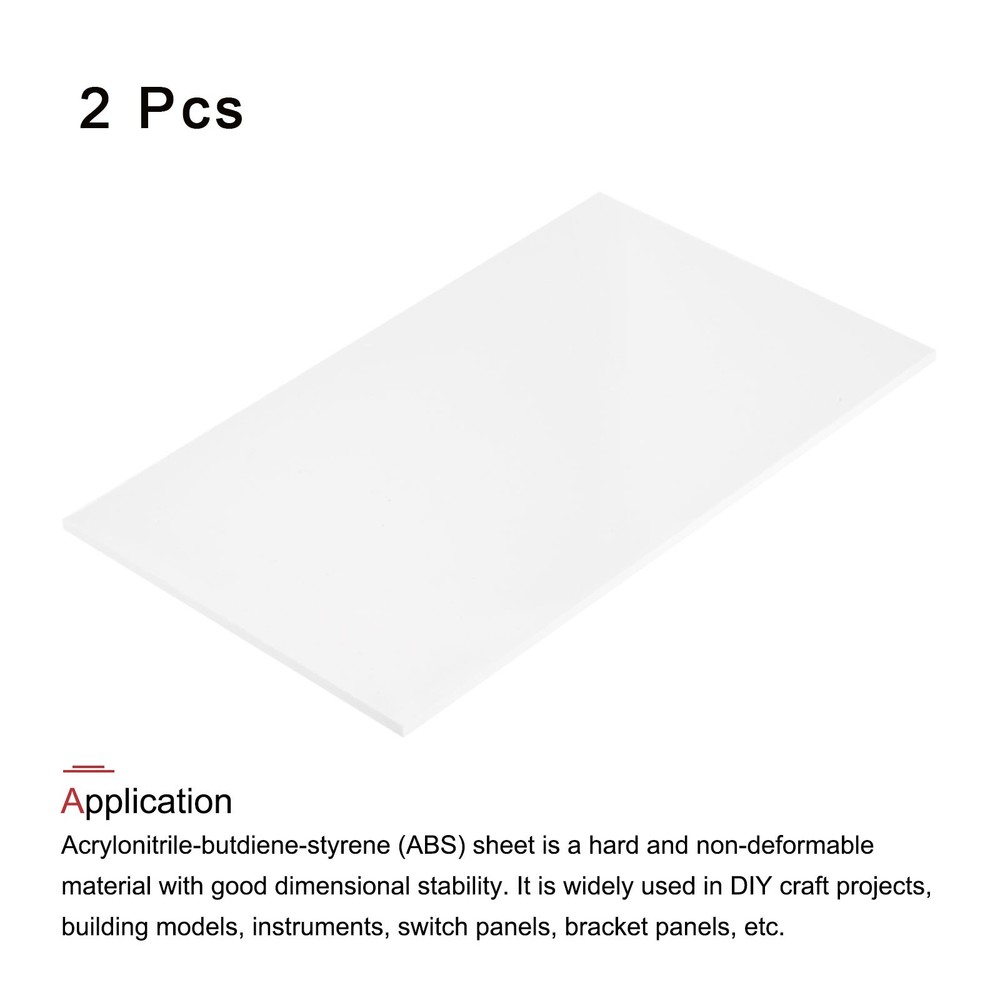ABS Plastic Sheet 10 " x 6 " x 0.16 " ABS Styrene Sheets White 2 Pcs