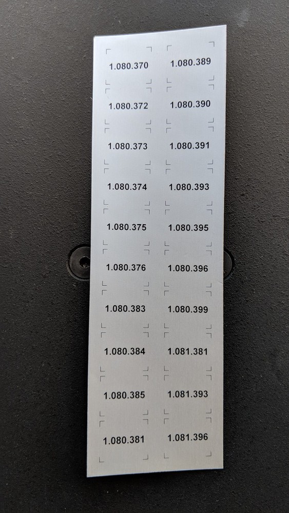 NEW Replacement card tags/signs for Studer A80 logic cards