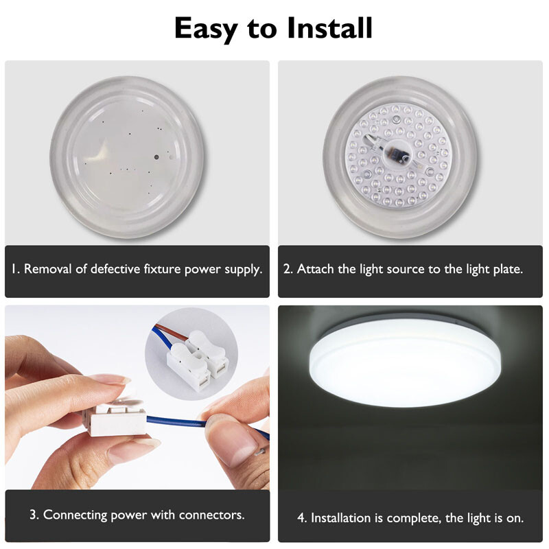 10PCS 24W 6500LM Ceiling LED Light Replacement Engine Retrofit Ceiling Fan Light
