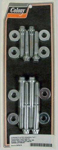 CYLINDER HEAD BOLT SET (Chrome 12P) Harley Evolution FL FX L84-E85 . . 2279-16