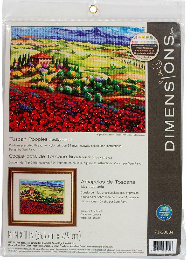 Dimensions Needlepoint Kit - Tuscan Poppies