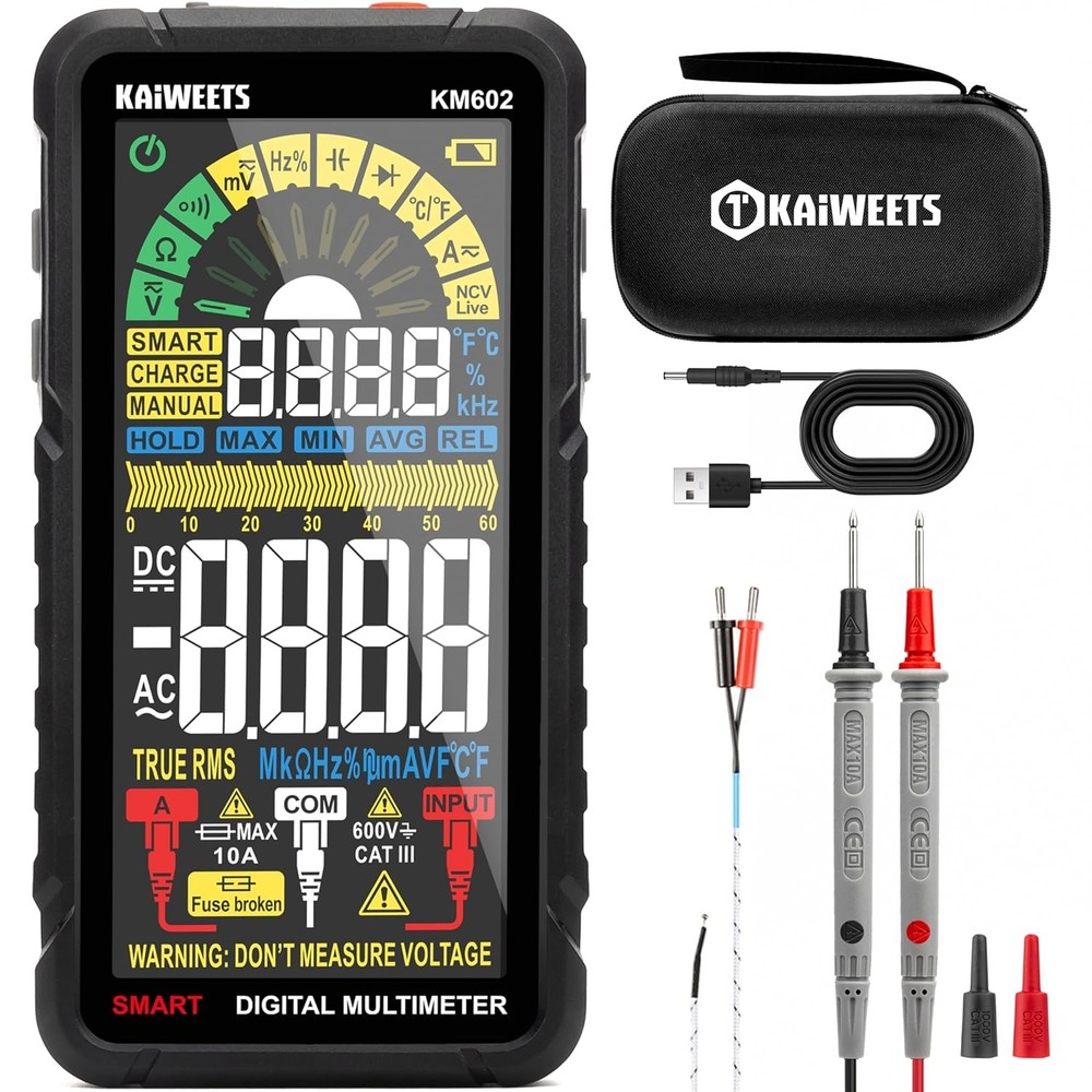 Digital Multimeter 10000 Counts TRMS Auto Ranging Rechargeable Smart Multimeter