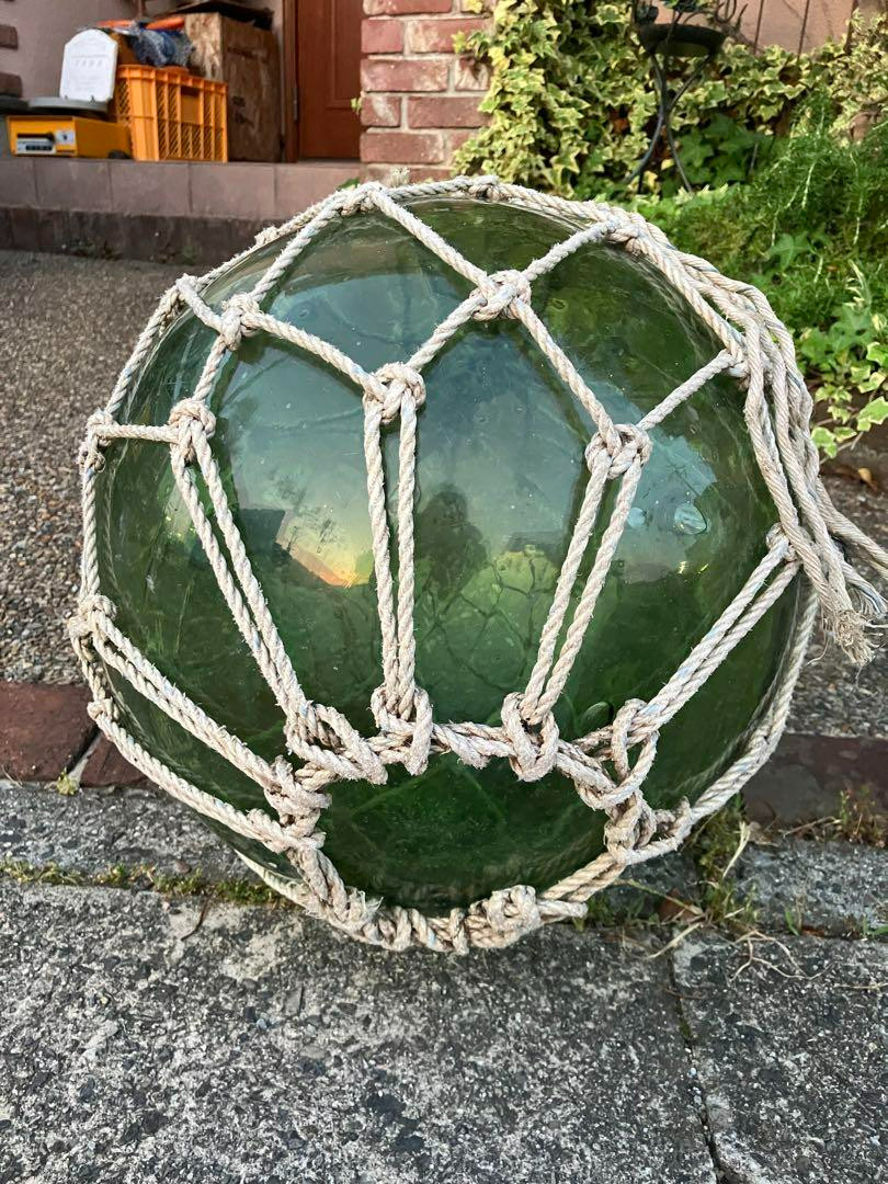 Vintage Japanese Big Glass Fishing Float 13.77"