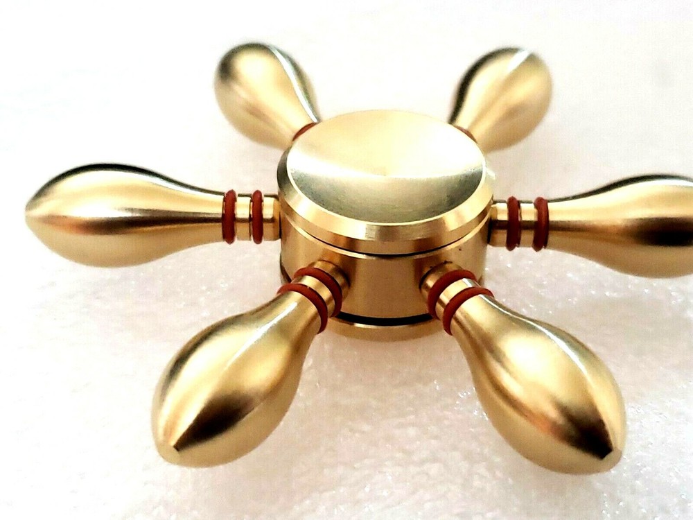 Bowling Pins Solid Brass Fidget Spinner Toy Good Quality Removable Bearing ADHD
