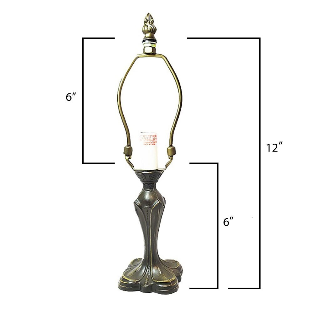 Small Tulip Lamp Base - Antique Bronze Finish 12"