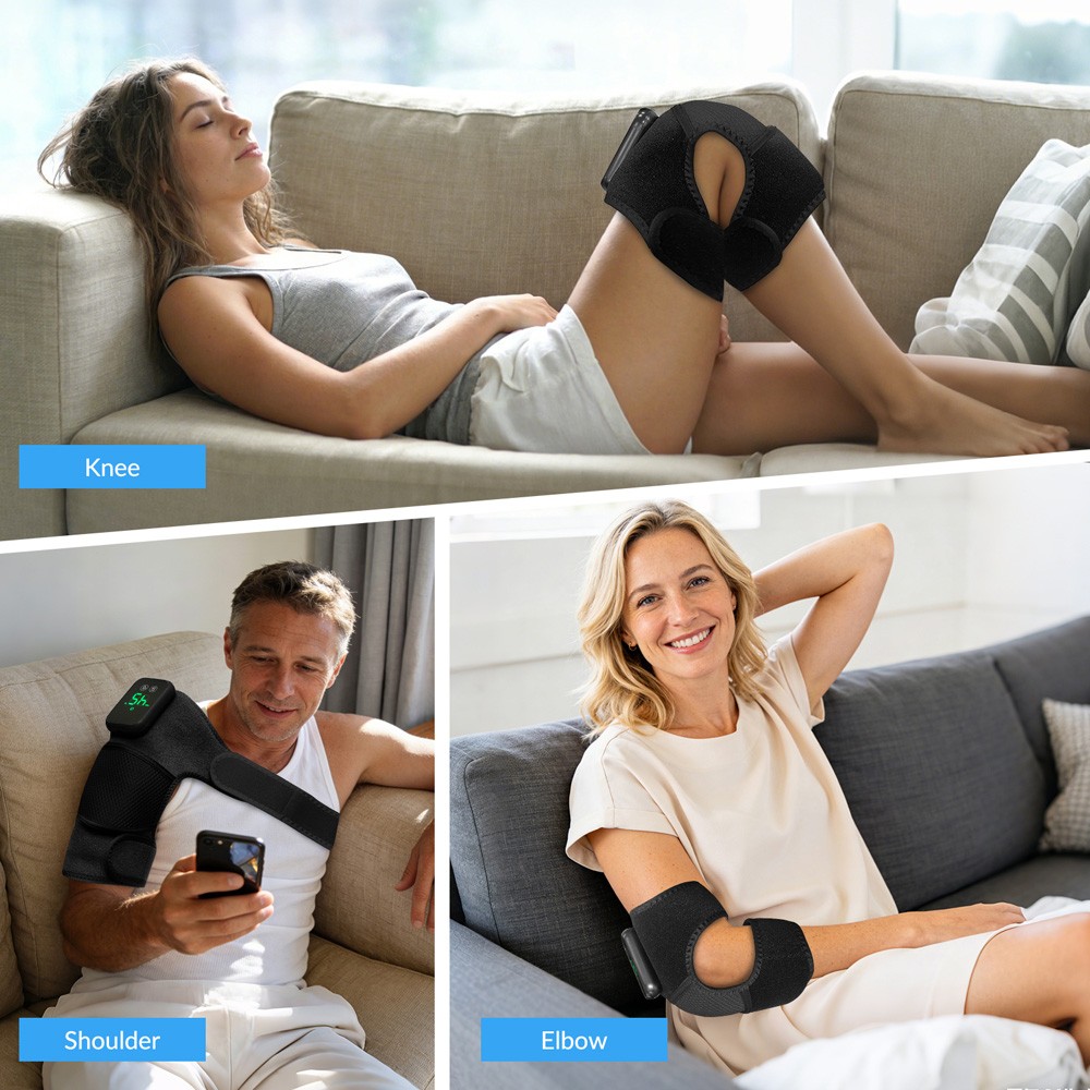 Wireless Electric Multi-Joint Massager Adjustable Heat Vibration Relief Device