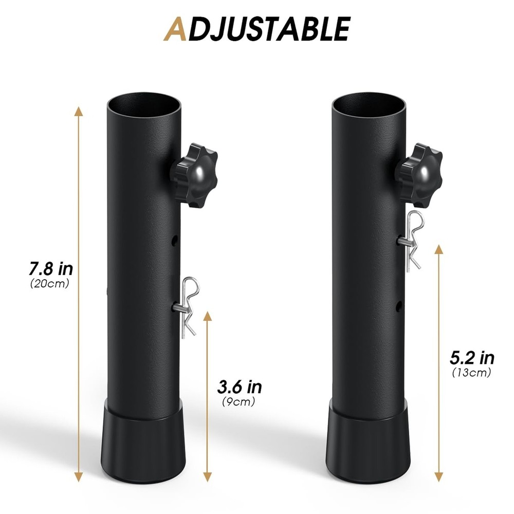 Adjustable Table Risers & Leg Extenders,4 Pack Height Extensions for Straight...