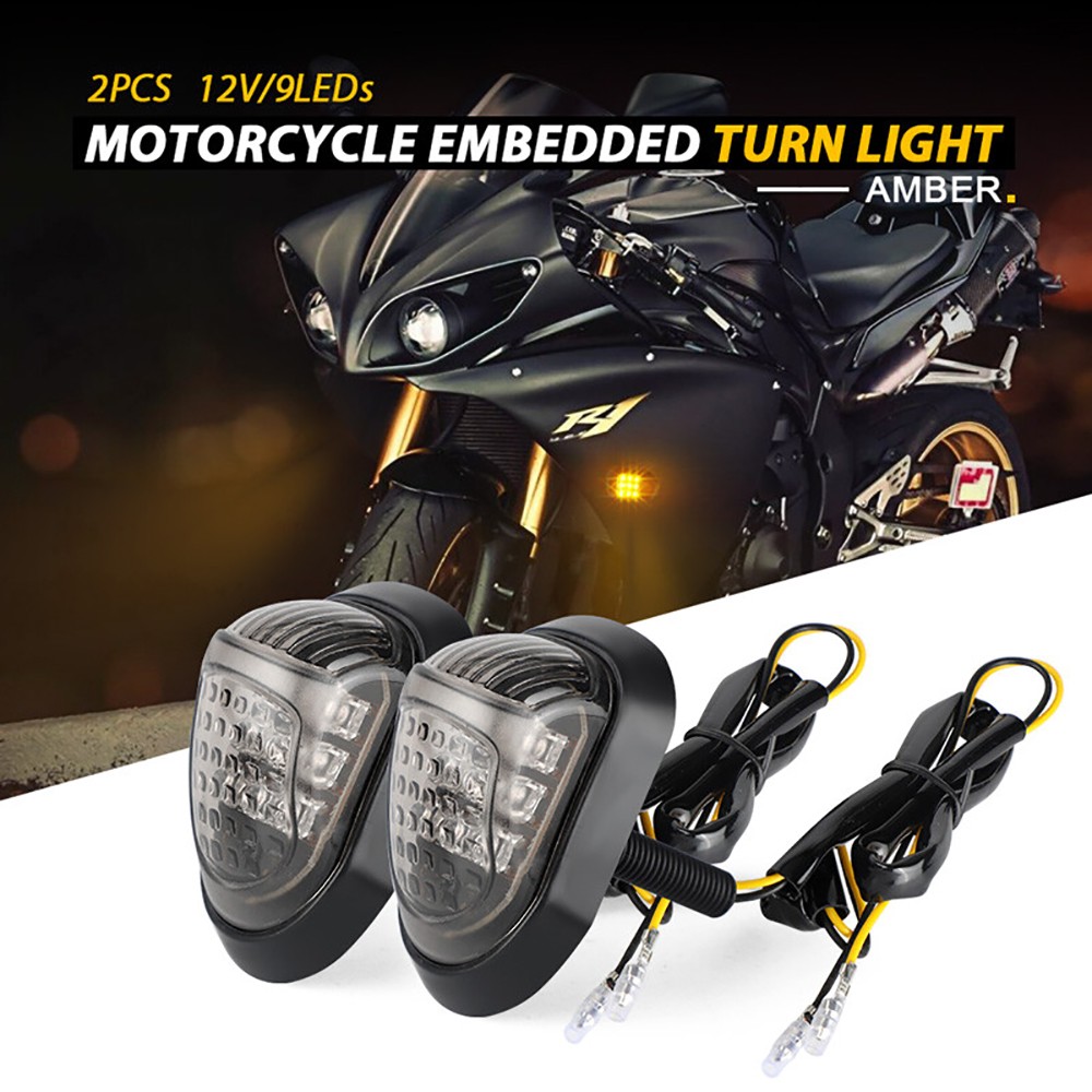 Universal LED Turn Signal Indicator Amber Light Blinker Flush Mount Motorcycle