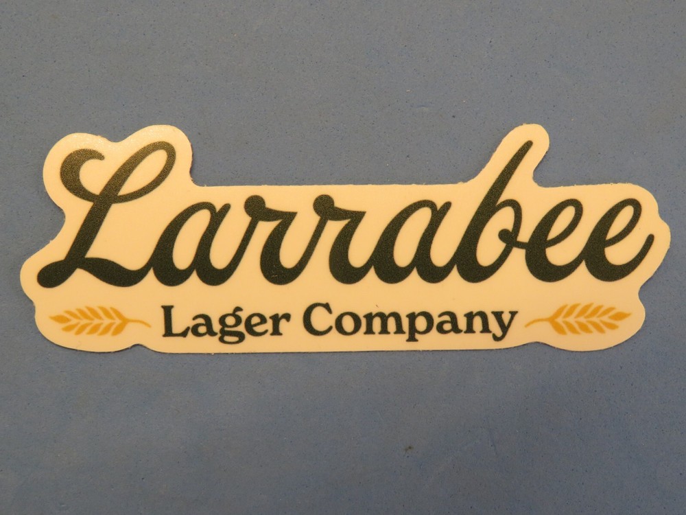 Beer Collectible STICKER ~ LARRABEE Lager Co ~ Bellingham, WASHINGTON Brewery