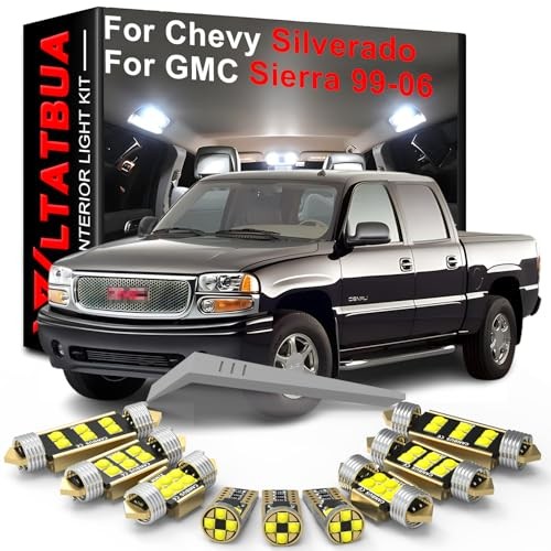 LED Interior Light Kit Package Replacement for GMC Sierra Chevy Silverado 1999