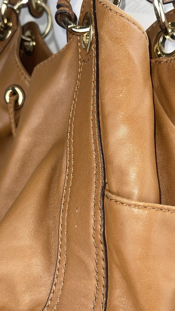 Michael Kors - Brown Drawstring Shoulder Bag, Gold Hardware