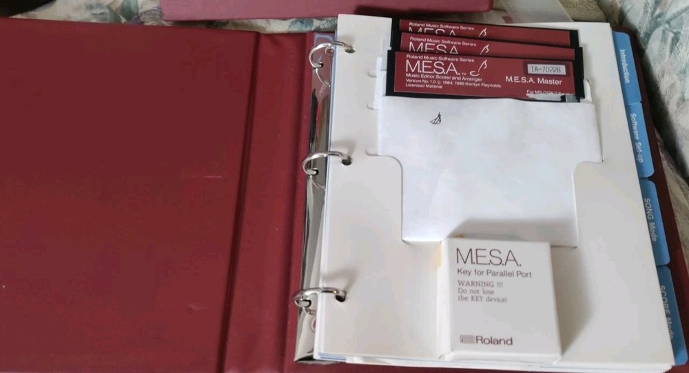 Roland Software M.E.S.A. MESA Music Editor for DOS (NO KEY, READ DESCRIPTION)