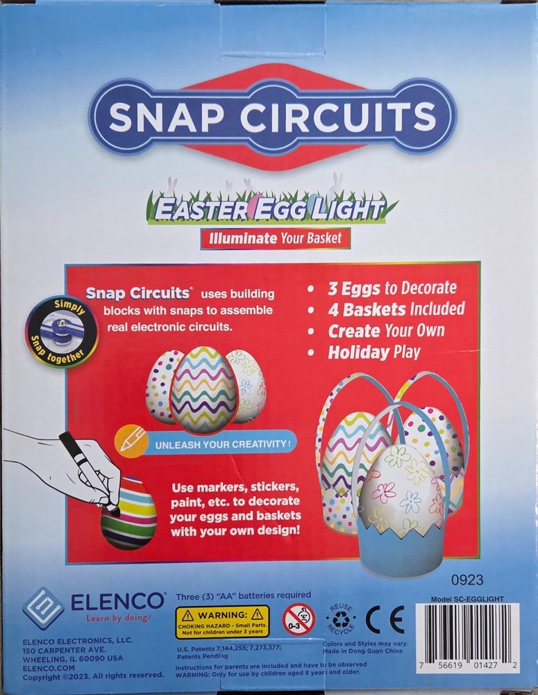Snap Circuits Easter Egg Light Kit Stem Decorate Illuminate Your Basket Stuffers
