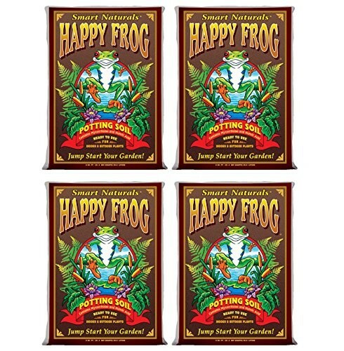 FoxFarm Happy Frog pH Adjusted Plant Garden Potting Mix, 2 CF -Pack of 4