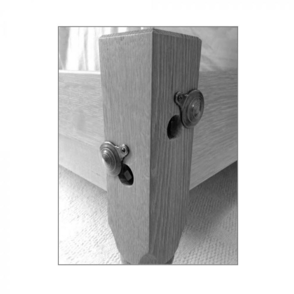 10 Pack Satin Nickel Federal Style Bed Bolt Covers 1 3/8" KK22-SN